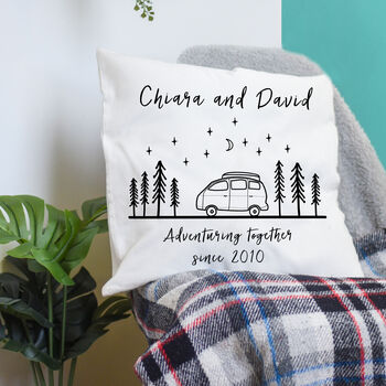 Camper Van Adventuring Together Cushion Cover, 4 of 5