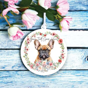 Personalised French Bulldog Floral Keepsake Gift, 2 of 2
