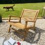 Wooden Garden Chair With Arms, thumbnail 7 of 11