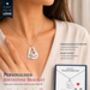 Personalised Double Hearts Pendant Engraved Necklace, thumbnail 4 of 10