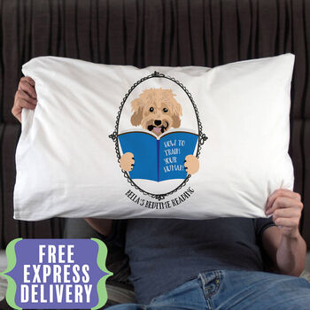 Personalised Novelty Dog Pillowcase Train Your Human, 3 of 12