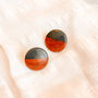 Resin And Wood Modern Stud Earrings, thumbnail 2 of 2