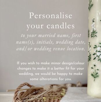 Personalised Colourful Unity Candle, 4 of 7