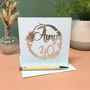 Personalised 40th Floral Birthday Papercut Card, thumbnail 9 of 12