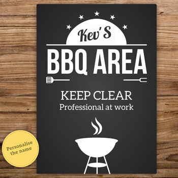 Personalised Metal BBQ Sign, For Indoor Or Outdoor Use, 3 of 4