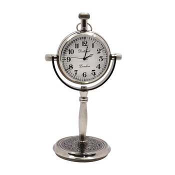 Personalised 7th Anniversary Silver Colour Desk Clock, 6 of 11