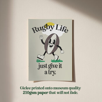 Rugby Life: Funny Rugby Print, 6 of 8