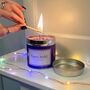 Tin Candle With Sparkle Parma Violet, thumbnail 1 of 2