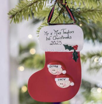 Personalised Selfie Couple Christmas Decoration, 5 of 7