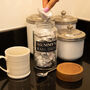 Personalised Dotted Tea Glass Storage Jar, thumbnail 3 of 9
