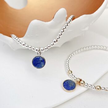 Lapis Lazuli Amulet Sterling Silver Bracelet, 4 of 7