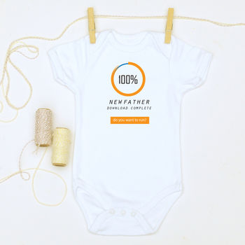 'New Father Downloading' Babygrow, 2 of 4