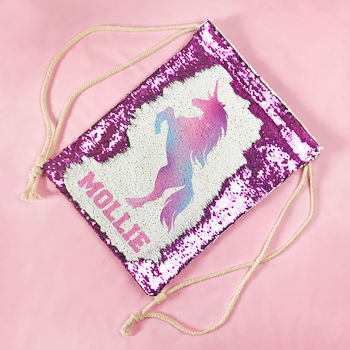 Personalised Sequin Unicorn Kit Bag, 4 of 9