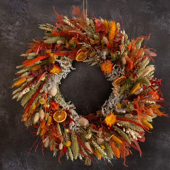 Colourful Autumn Dried Flower Wreath Making Kit, 2 of 7