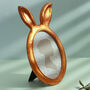 G Decor Bunny Ear Elegance Gold Oval Photo Frame, thumbnail 1 of 3