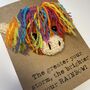 Rainbow Highland Cow Crochet Positivity Card Handmade Storm, thumbnail 4 of 9