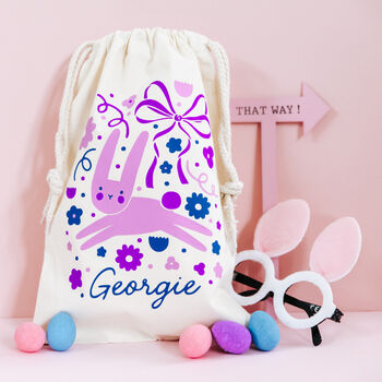 Personalised Happy Easter Bunny Sack, 3 of 8