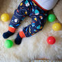 Baby, Toddler Joggers With Inbuilt Socks 'Spacey', thumbnail 4 of 8