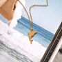 18 K Gold Dolphin Pendant Necklace Gift, thumbnail 2 of 6