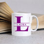 Personalised Initial And Name Mug – 10oz Glossy White, thumbnail 6 of 8