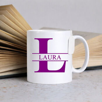 Personalised Initial And Name Mug – 10oz Glossy White, 6 of 8