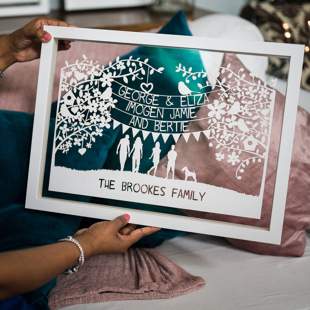 Personalised Family/Couples Papercut, 1 of 8