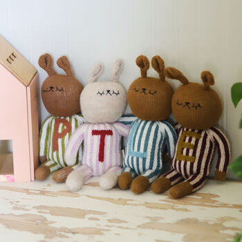 Personalised Initial Handmade Bunny, 2 of 10