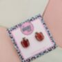 Bell Pepper Glitter Resin Studs / Veggie Lover Gift / Cute Statement Jewellery / Fun Accessories, thumbnail 2 of 5