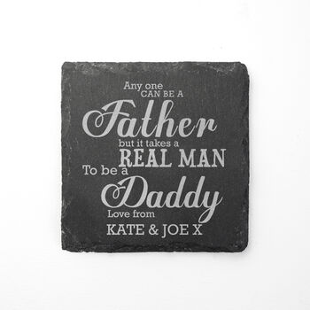 Daddy's Personalised Real Man Slate Keepsake, 8 of 9