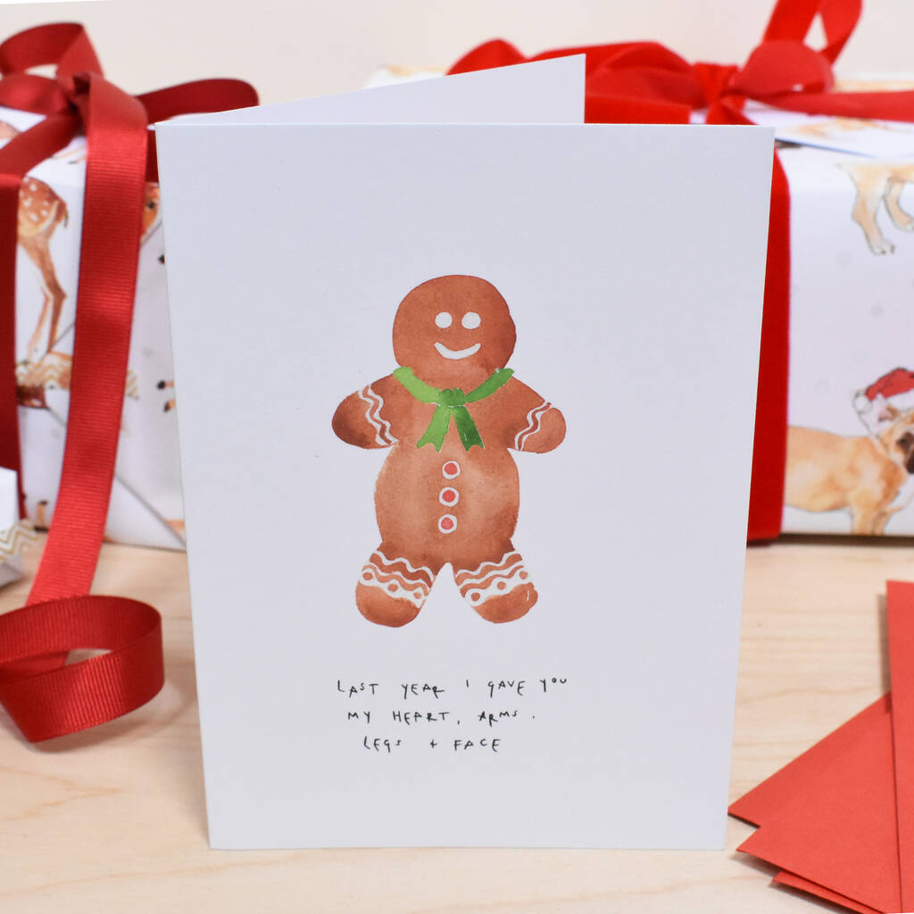 Gingerbread Man Funny Christmas Card