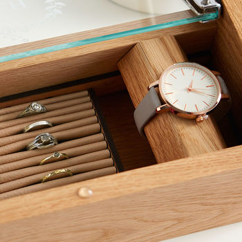 Personalised Etched Glass Cufflinks And Watch Box, 7 of 11