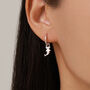 Sterling Silver Kawaii Shark Detachable Huggie Hoop Earrings, thumbnail 1 of 12