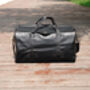 Genuine Leather Holdall With Stitched Detail, thumbnail 2 of 12