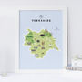 Map Of Yorkshire Print, thumbnail 1 of 2