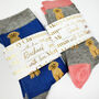 Personalised Christmas Cavapoo Bamboo Socks With Gold Foil Label, thumbnail 1 of 9