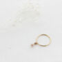 Gold Filled Rose Pearl Charm Stacking Ring, thumbnail 10 of 11