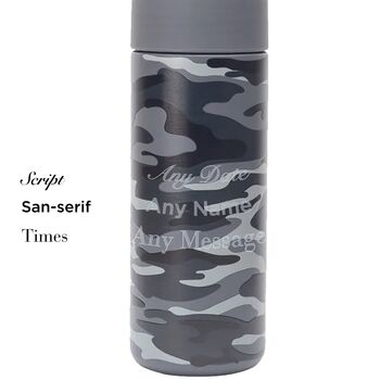 Custom Sports Bottle – Grey Camo 500ml, 3 of 7