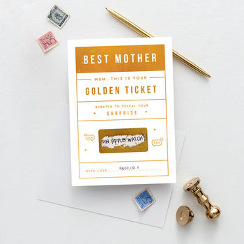 Mum's Golden Ticket Scratch Card, 4 of 6