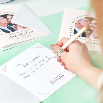 Personalised Set Of Wedding Thank You Photo Cards, 2 of 4