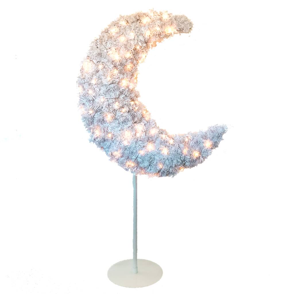 White 5ft Eid Moon Tree And LED Lights, 1 of 2