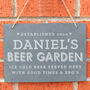 Personalised Beer Garden Hanging Slate Sign, thumbnail 1 of 4
