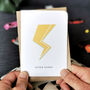 Super Dad Lightning Bolt Happy Father's Day Card, thumbnail 1 of 2