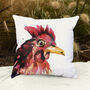 Inky Chicken Outdoor Cushion For Garden Furniture, thumbnail 1 of 8