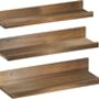 Set Of Three Floating Dark Brown Storage Shelves, thumbnail 3 of 8