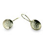 Small Silver Hammered Ellipse Earrings, thumbnail 1 of 4
