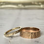 Bark Textured Solid Gold Wedding Rings 5mm+, thumbnail 5 of 7