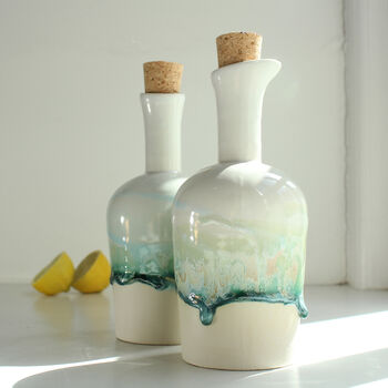 One Handmade Ceramic Olive Oil Bottle, 2 of 7