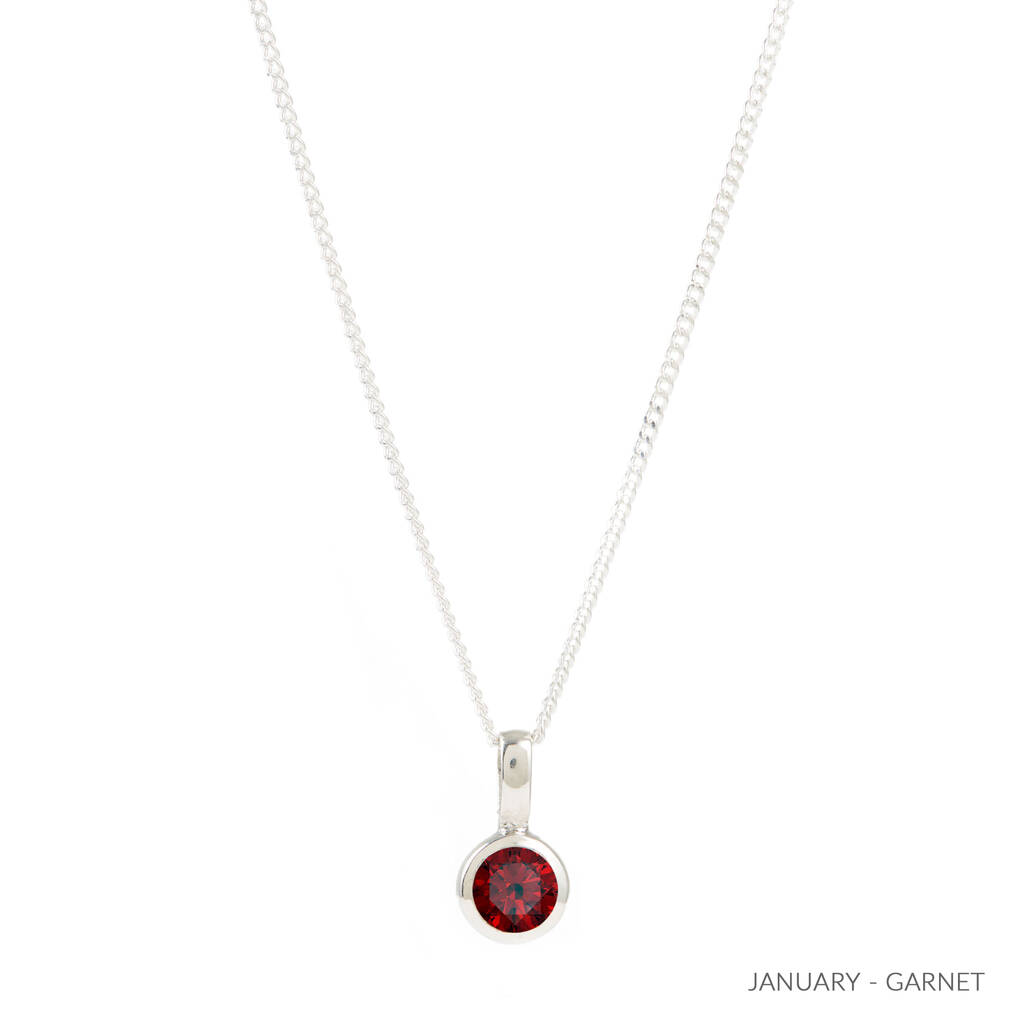 Birthstone Charm Pendant By Charlotte's  Jewellery