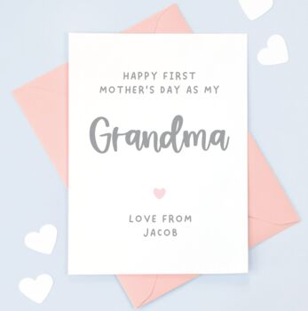 Grandma Personalised First Mother's Day Card, 3 of 4