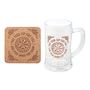 Viking Compass Glass Beer Tankard With Coaster, thumbnail 3 of 3